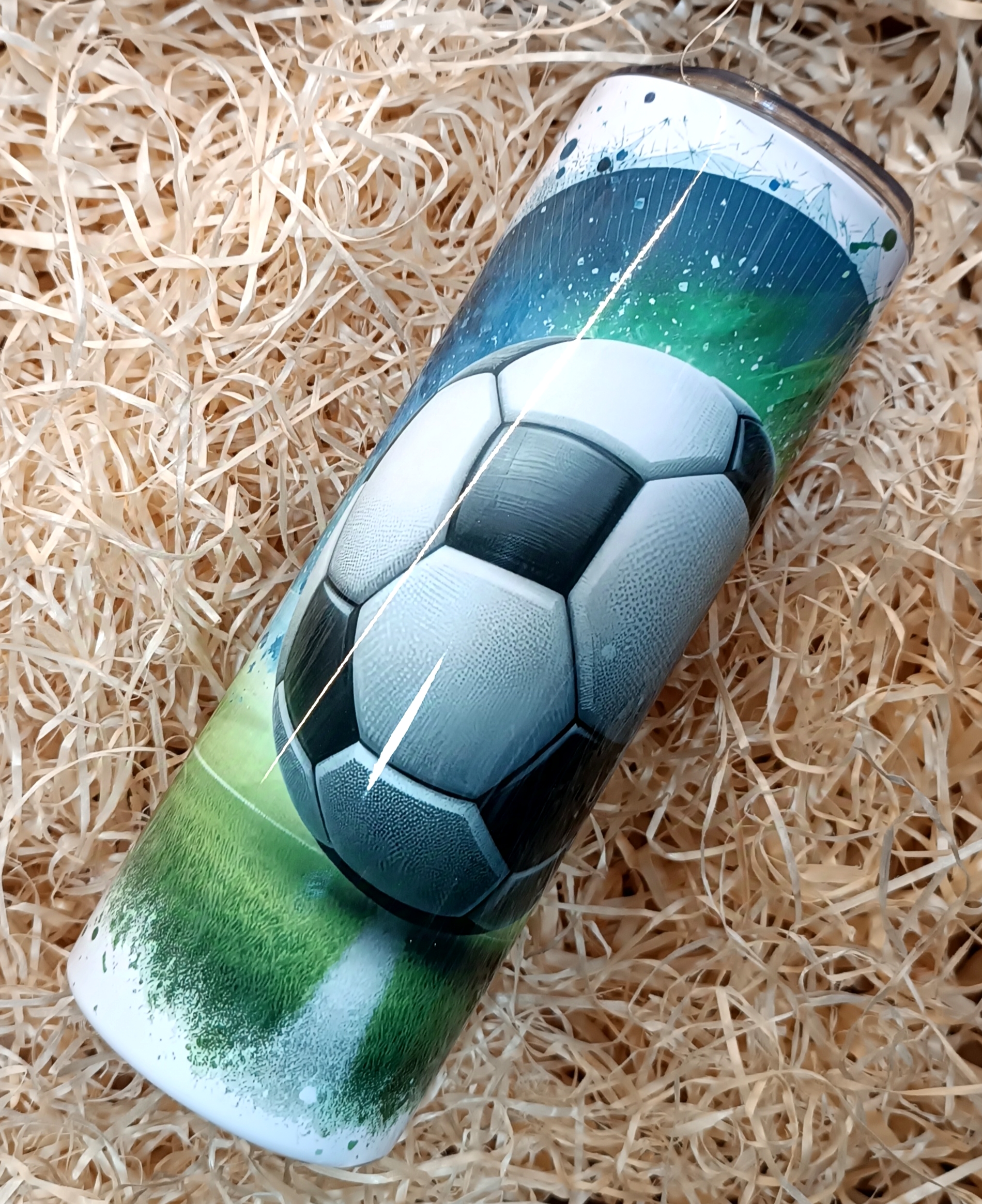 termoska s fotbalovým míčem