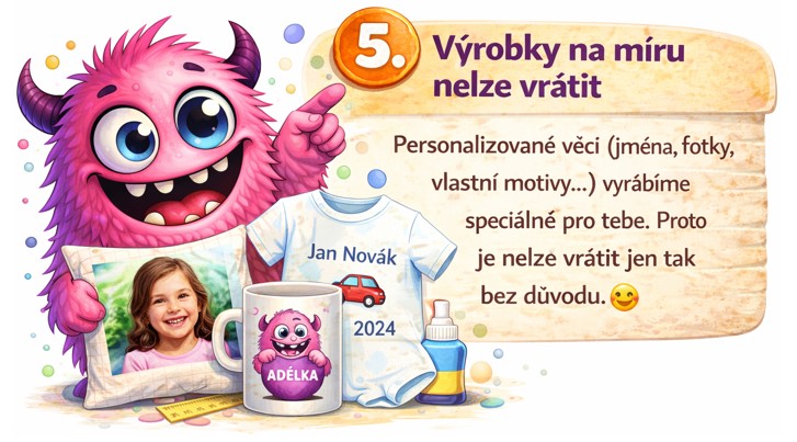 Lze vrátit personalizovaný výrobek?