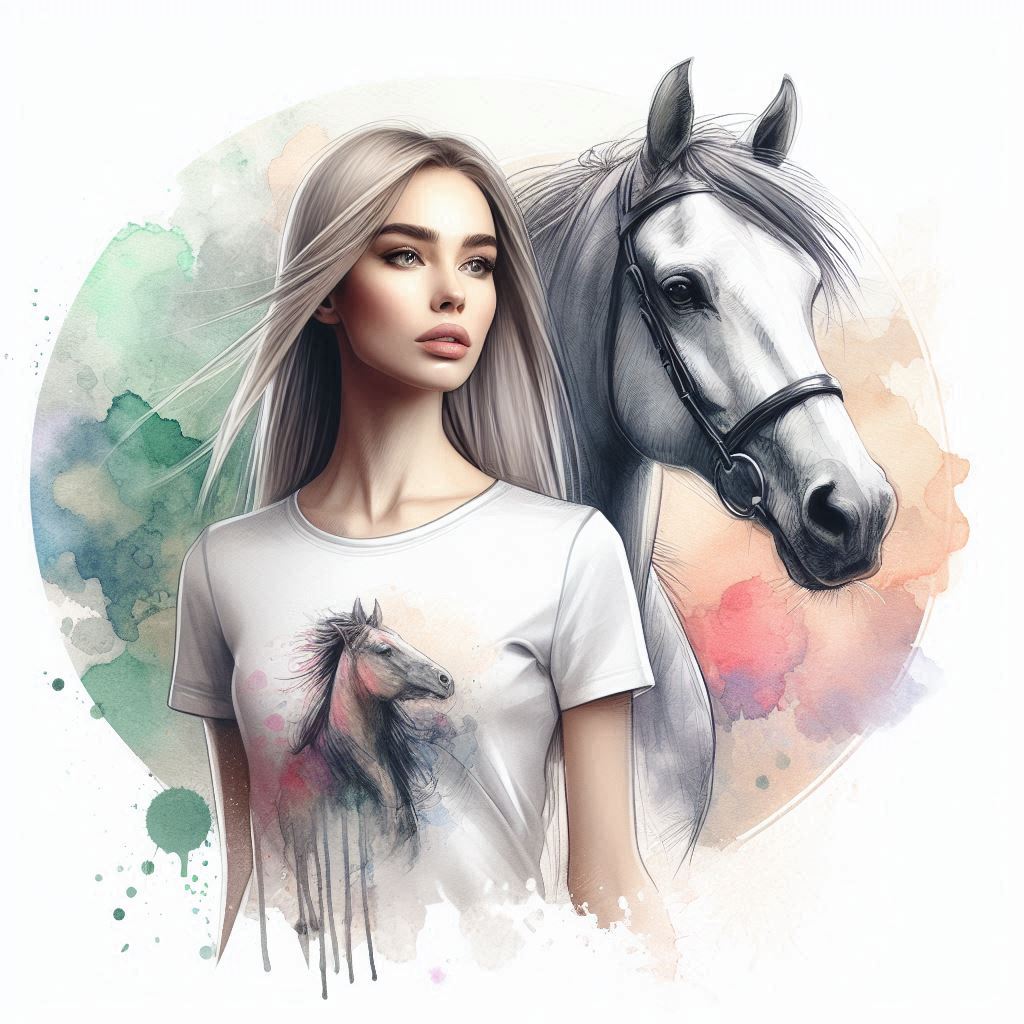 dívka a bílý kůň