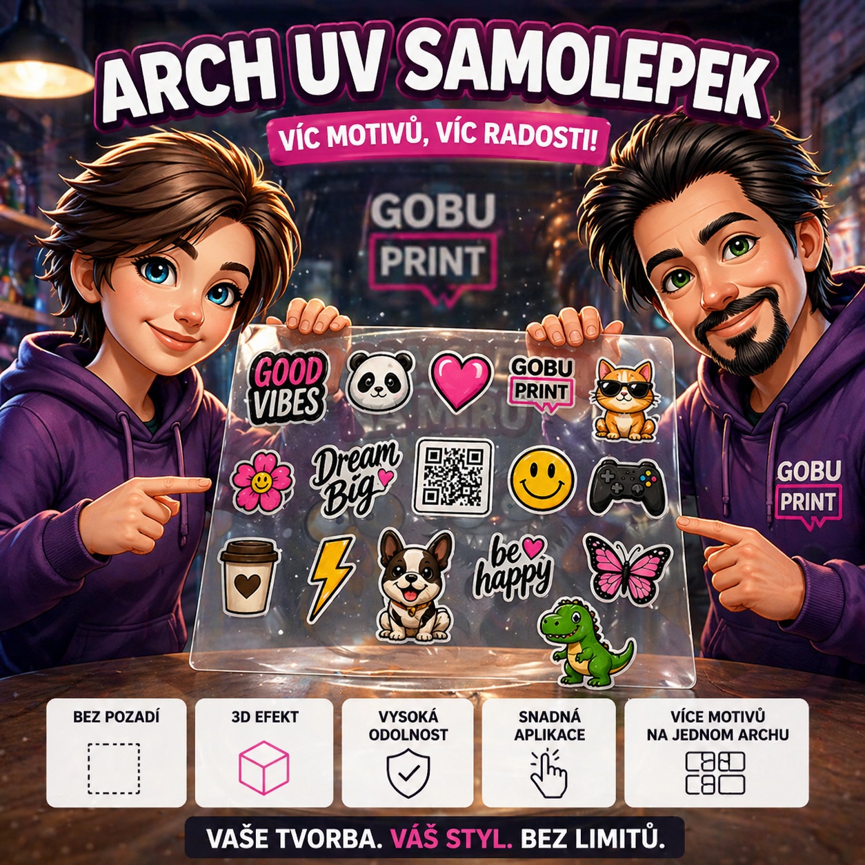 arch uv samolepek od GOBU print