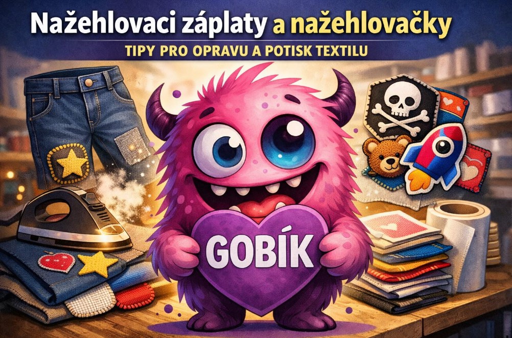 Nažehlovací záplaty a nažehlovačky: oprava i vlastní potisk textilu