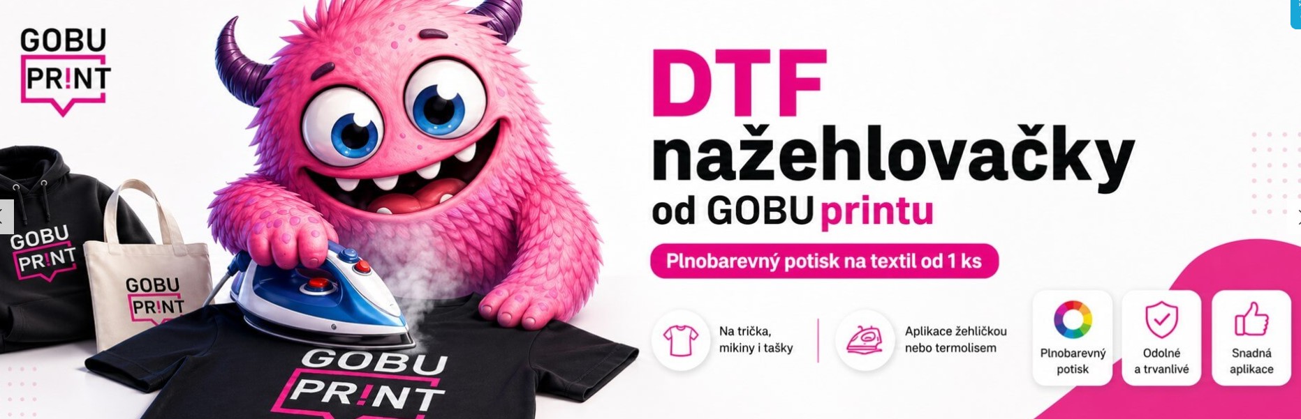 Jak vybrat potisk na míru: UV DTF samolepky, DTF nažehlovačky, textil a dárkové předměty