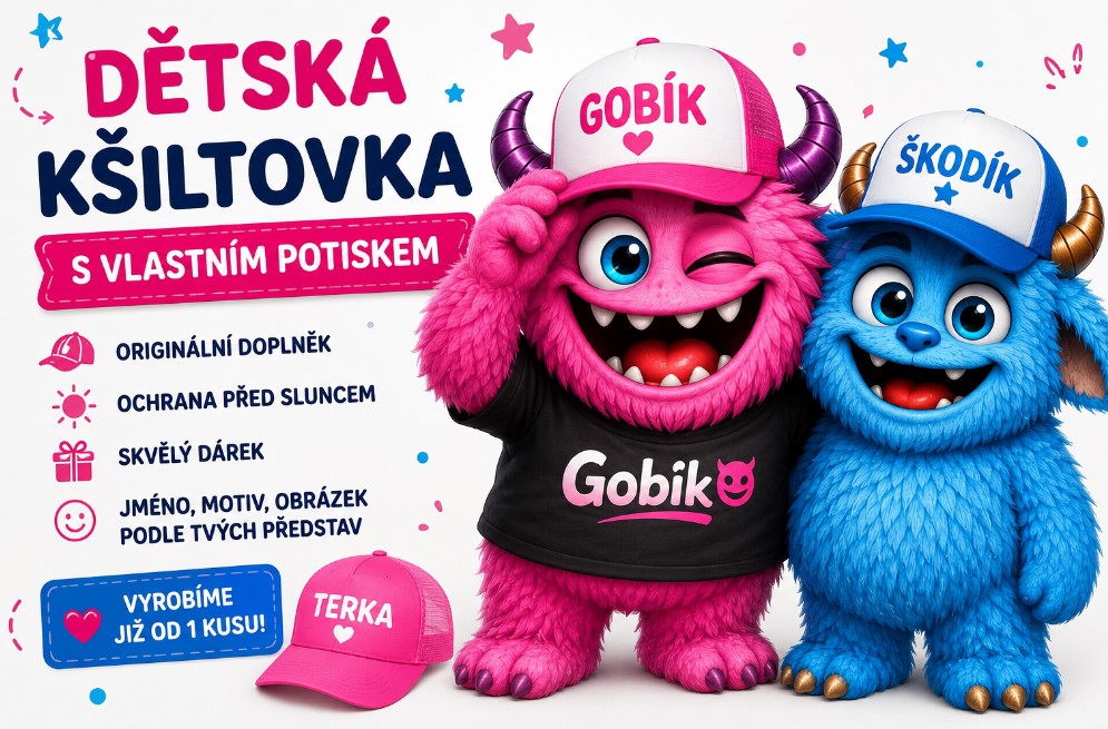 Dětská kšiltovka s vlastním potiskem