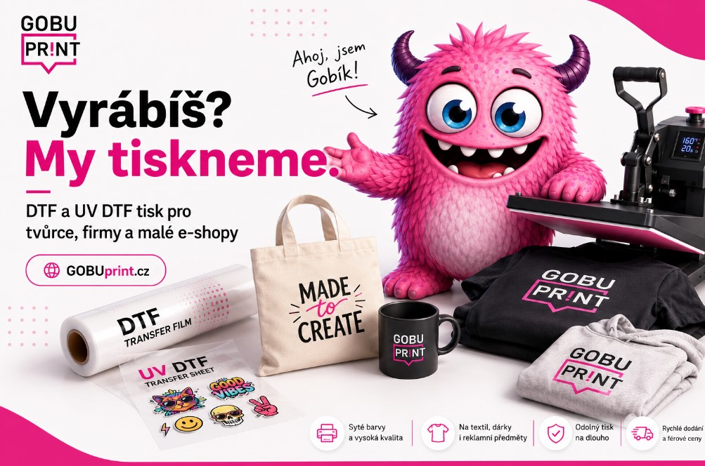 Vyrábíš? My tiskneme. DTF tisk pro tvůrce a firmy