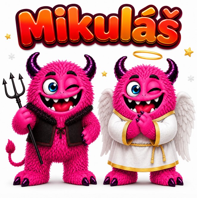 Mikuláš, čert a anděl