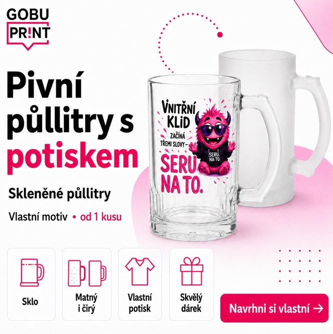Půllitry s potiskem