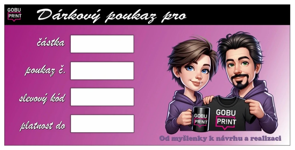 Dárkový poukaz od GOBUprint
