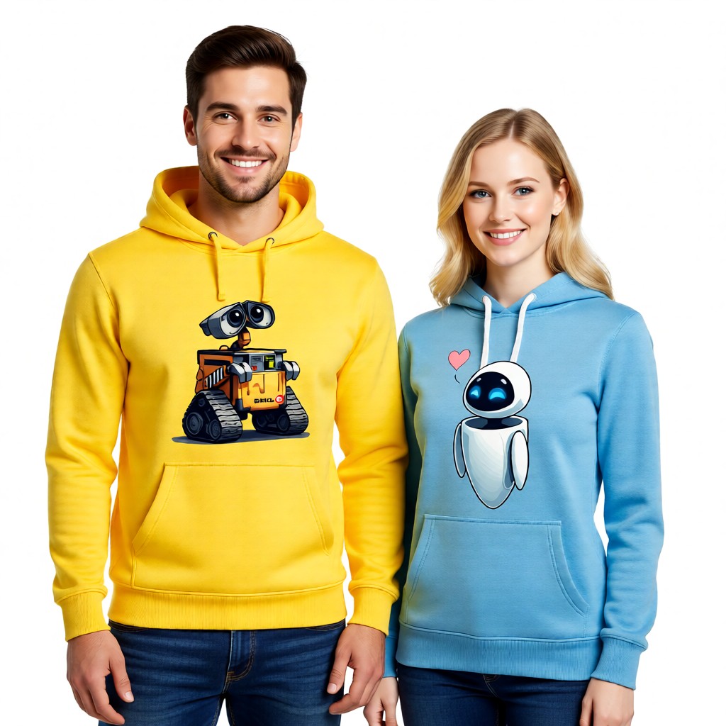 mikiny s roboty přední strana