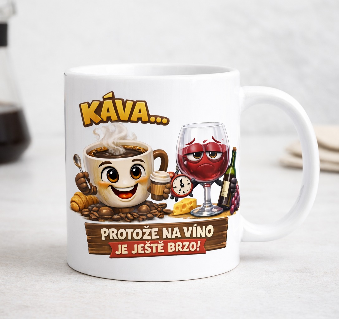 hrnek protože na víno je ještě brzo