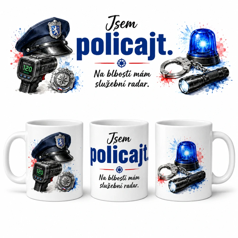 Keramický hrnek policajt