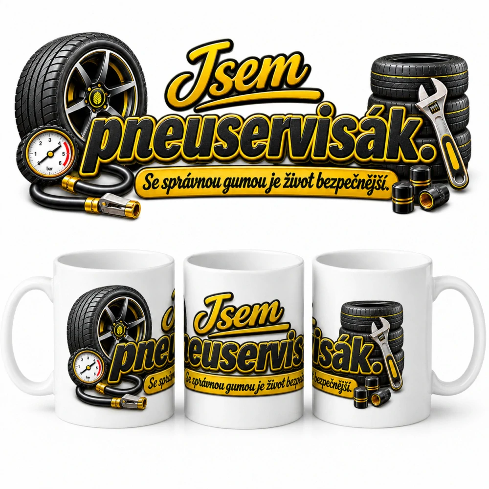Keramický hrnek - pneuservis