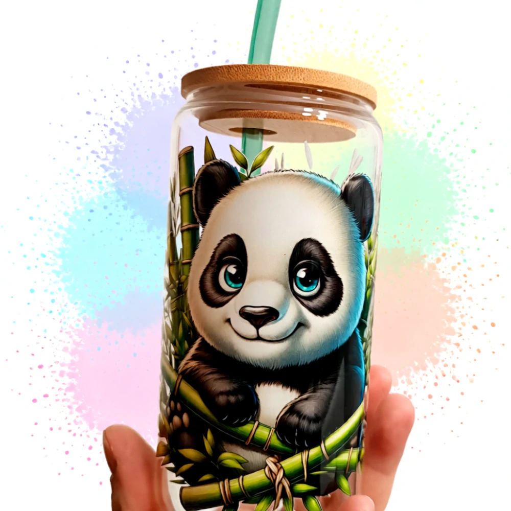 Sklenice s potiskem Panda