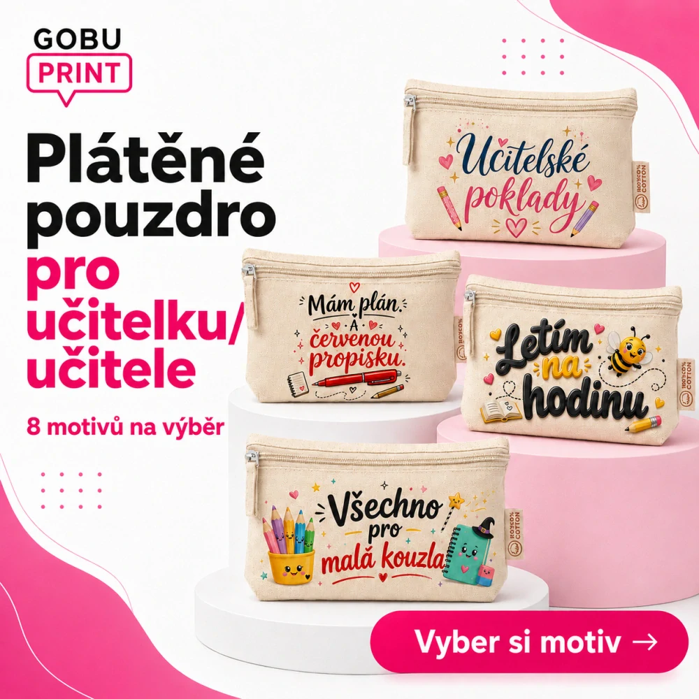 Plátěné pouzdro pro učitelku / učitele (8 motivů na výběr)