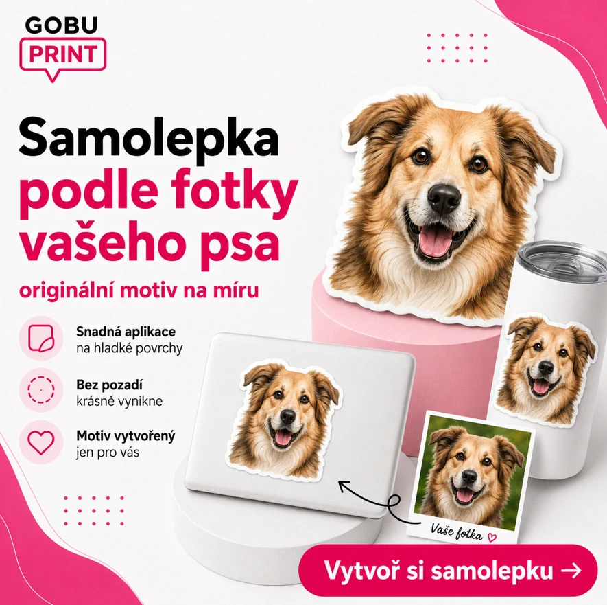 Samolepka podle fotky vašeho psa.