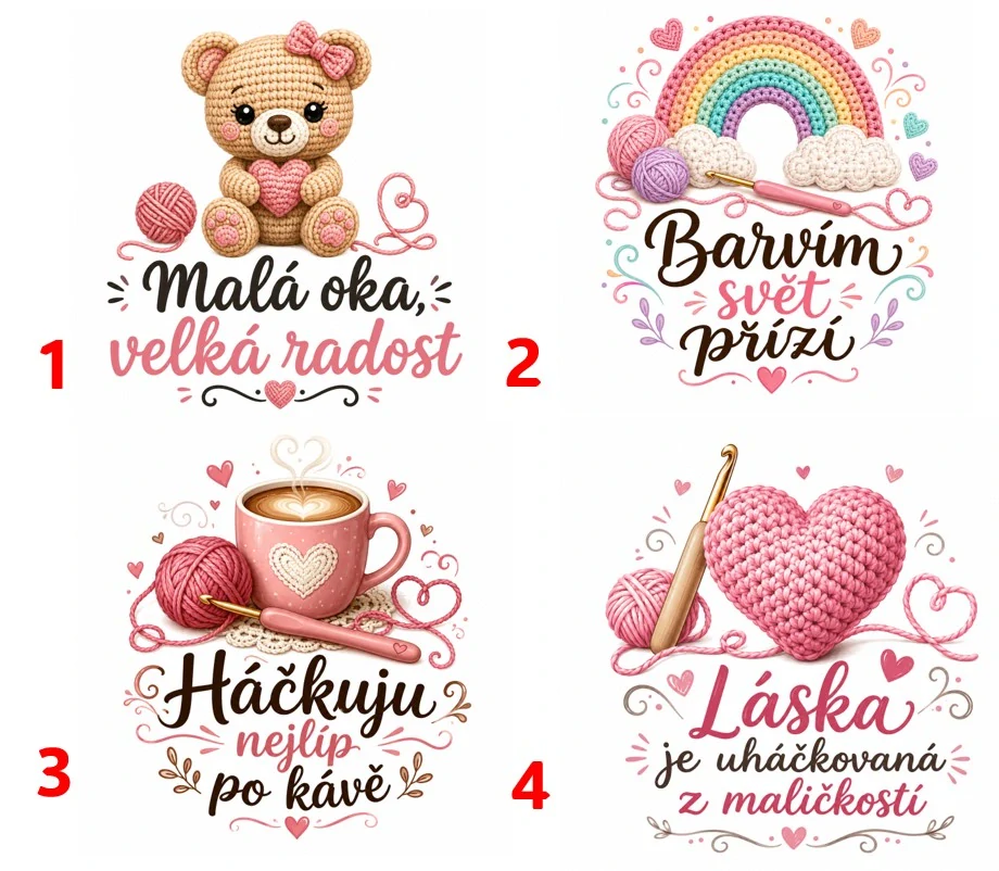 Motivy háčkování - 4 motivy