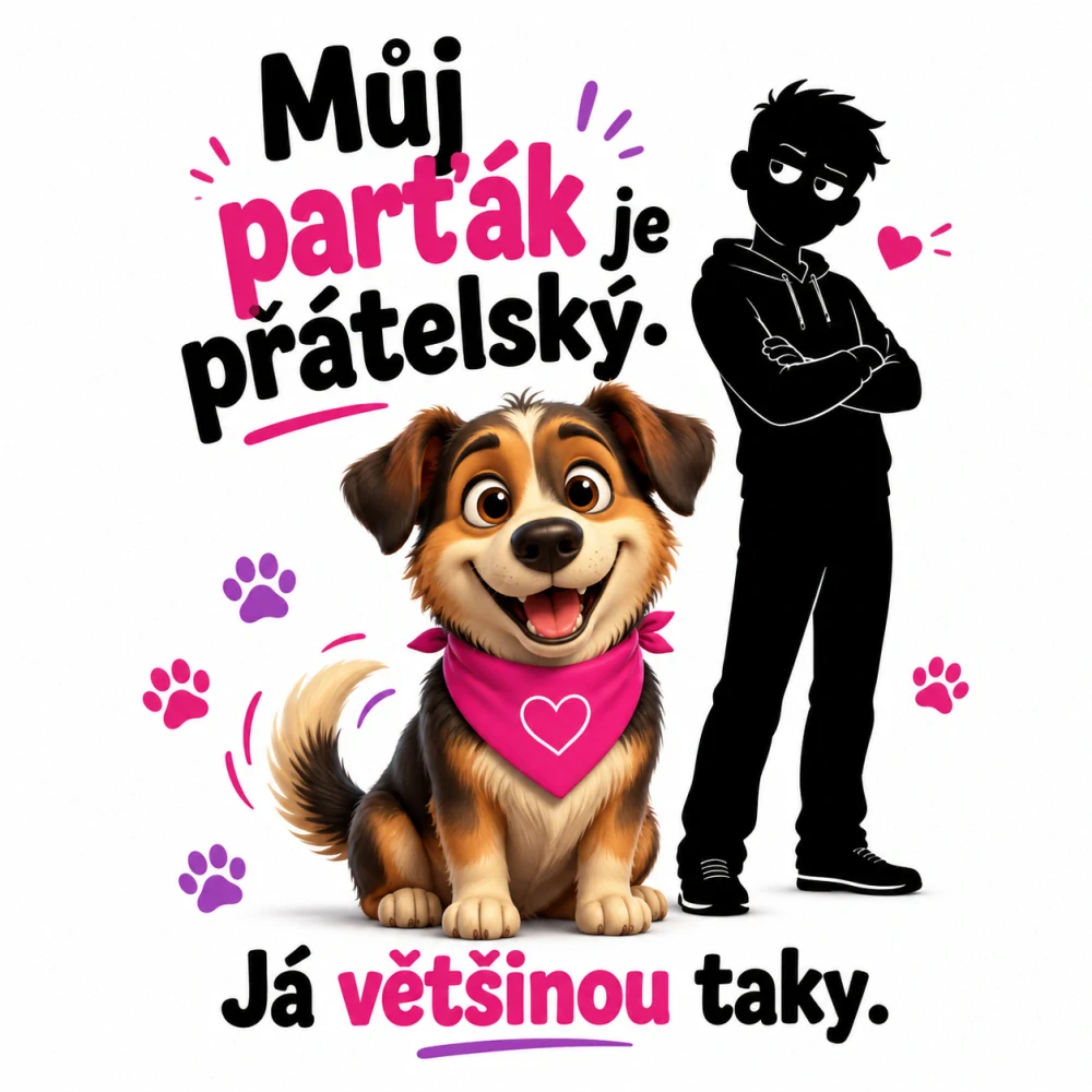 Přátelský psí parťák a páníček
