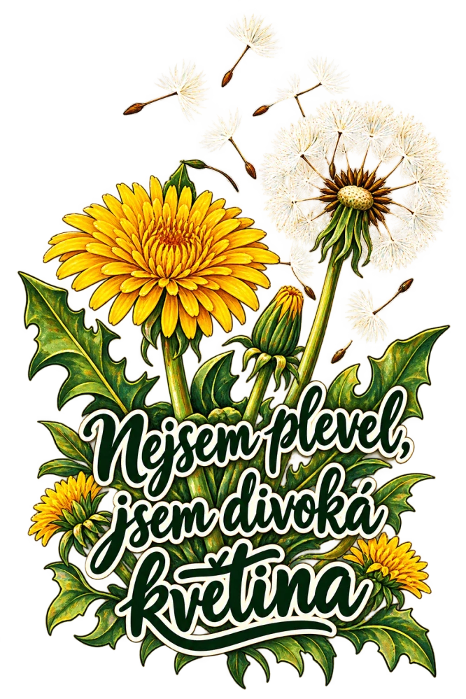 Zlatá pampeliška, divoká květina