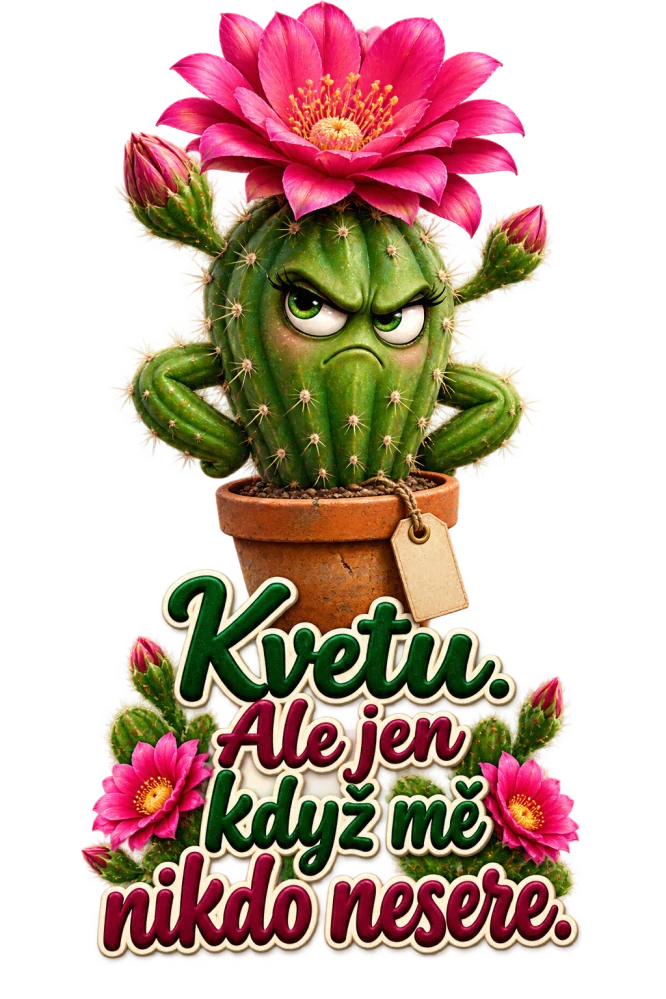 Mrzutý kaktus v plném květu