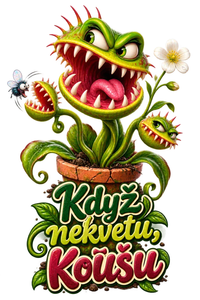 Zubatá masožravá kytka v květináči