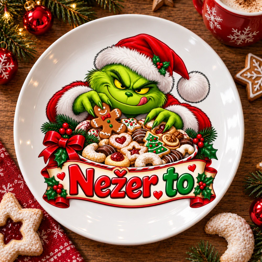 Vánoční talíř příšerka - nežer to