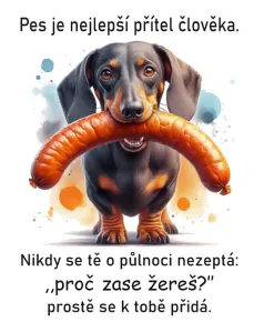 Jezevčík s klobásou