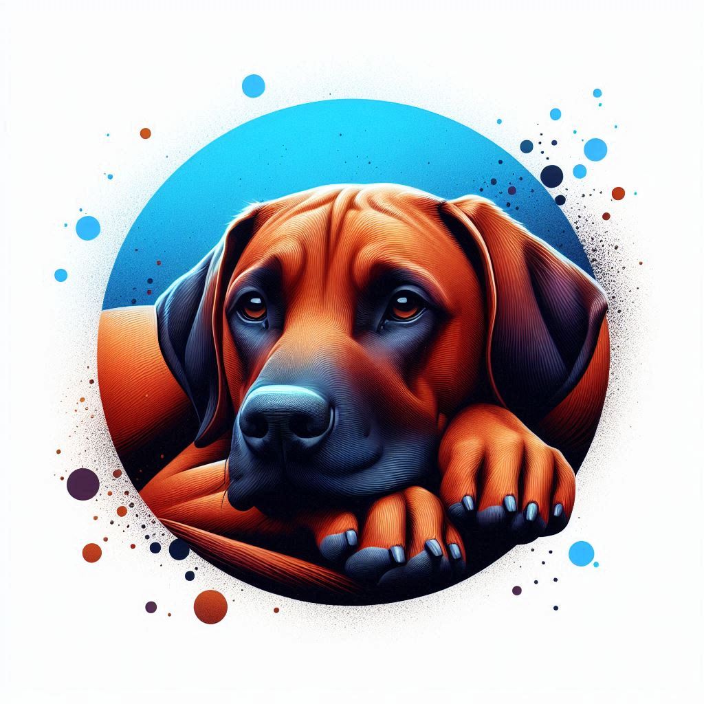 Rhodéský ridgeback kreslený
