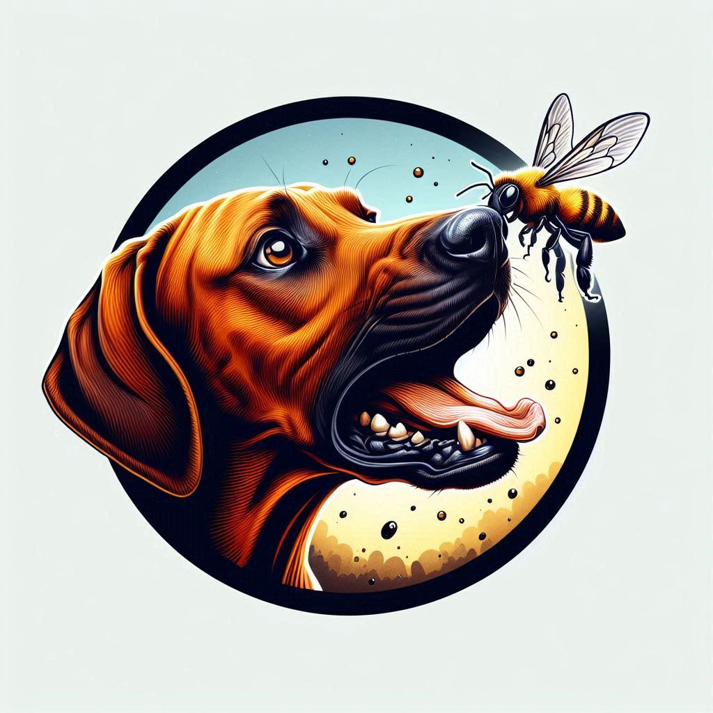 Rhodéský ridgeback a včela
