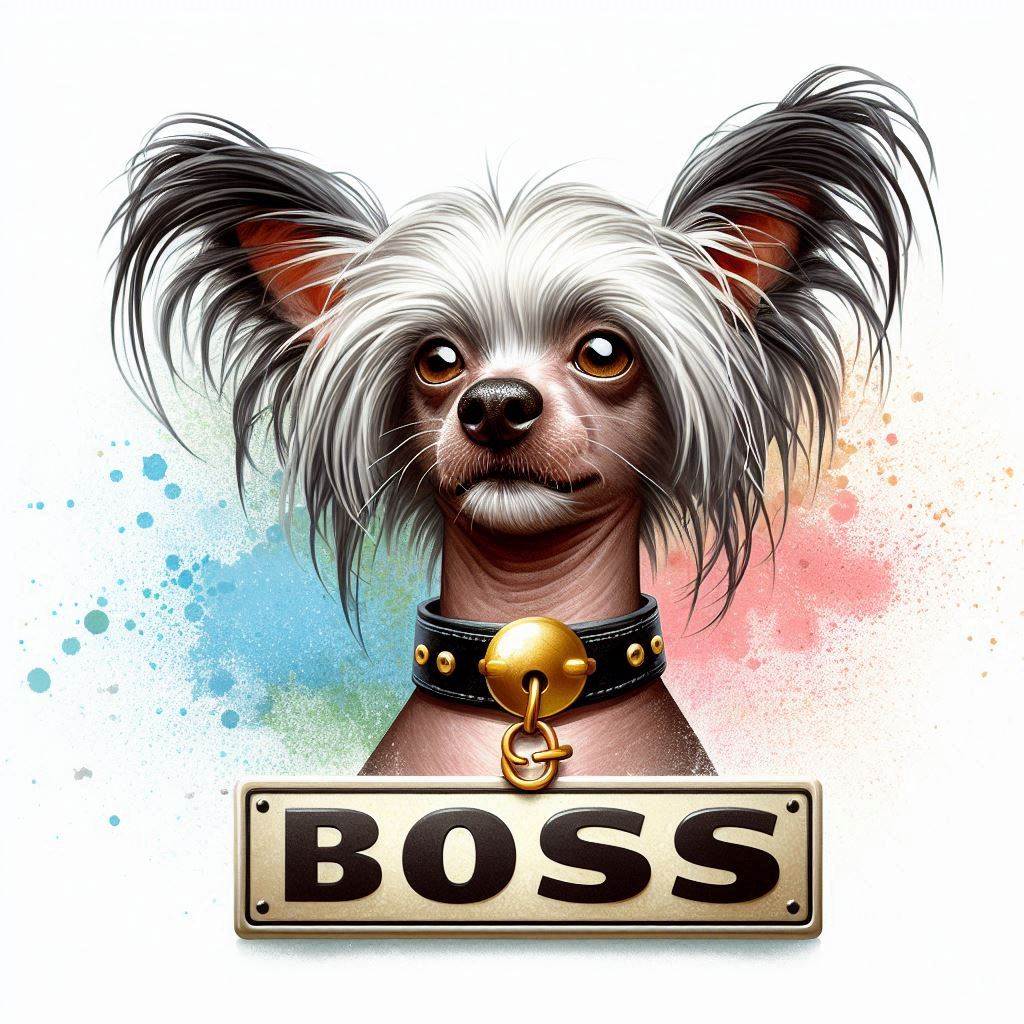 Čínský chocholatý pes boss