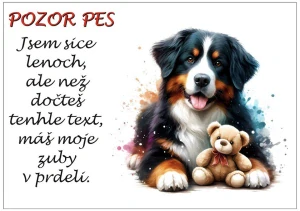 Cedulka líný pes (plemeno na přání)