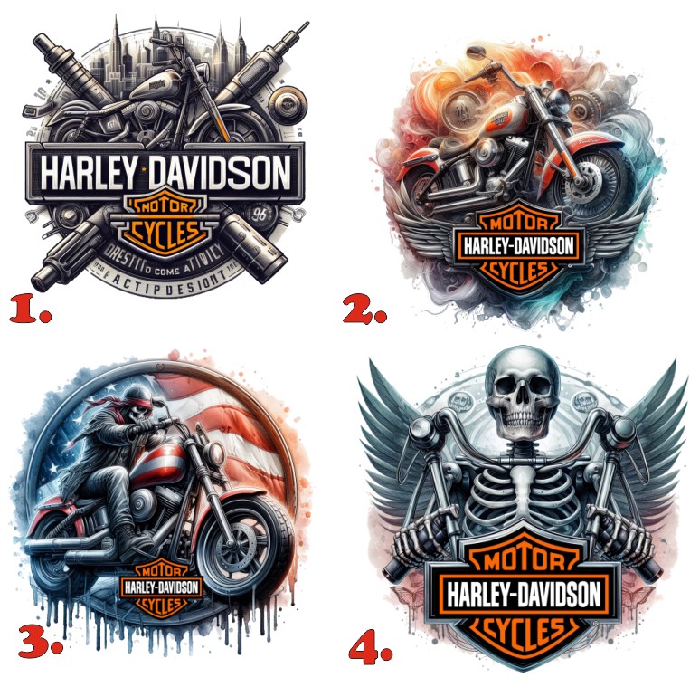 Harley moto - 4 motivy