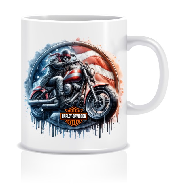 Keramický hrnek - Jezdec a Harley
