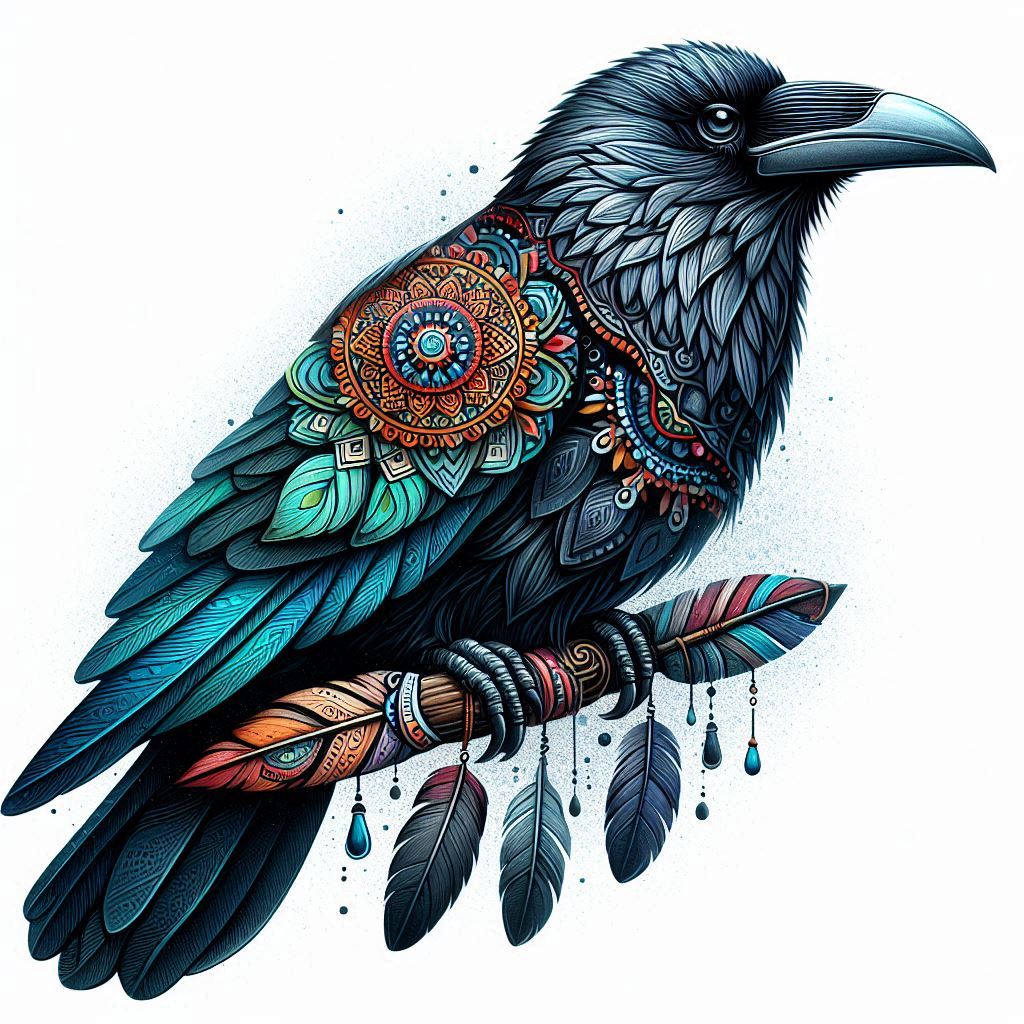 Havran - indianský styl