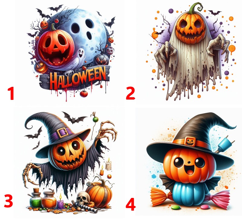 Halloween dýně - 4 motivy