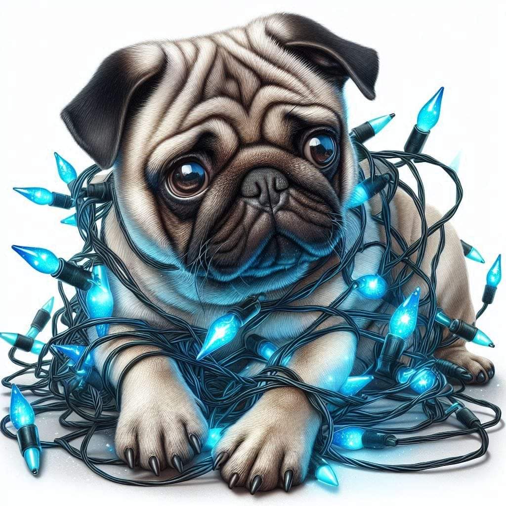 Mops a světýlka