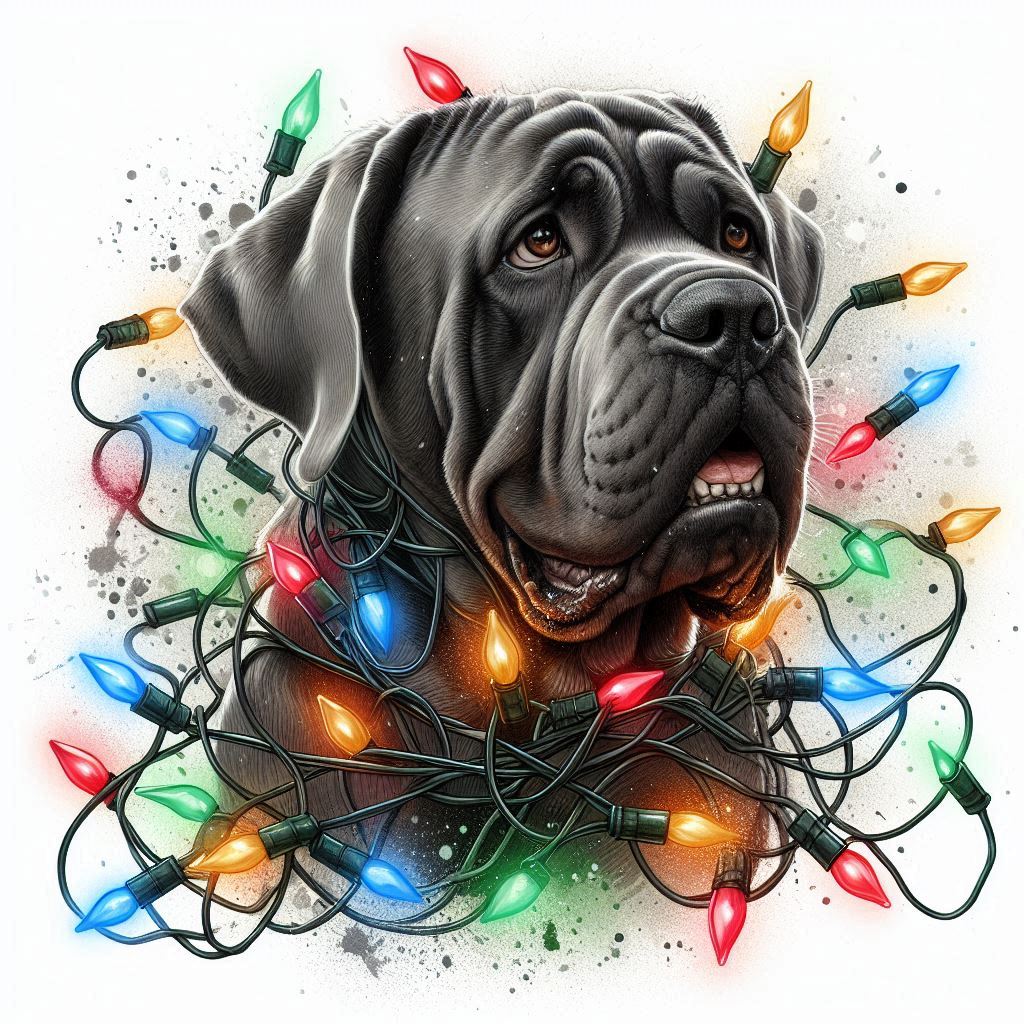 Cane corso a světýlka