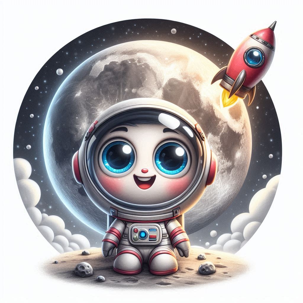 Malý kosmonaut a měsíc
