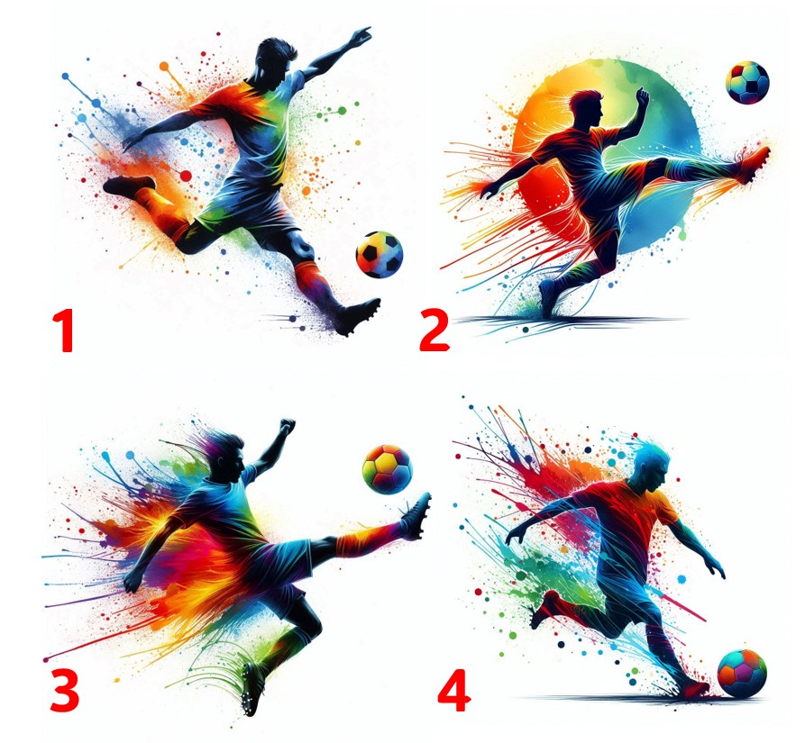 Barevná silueta hráče - 4 motivy