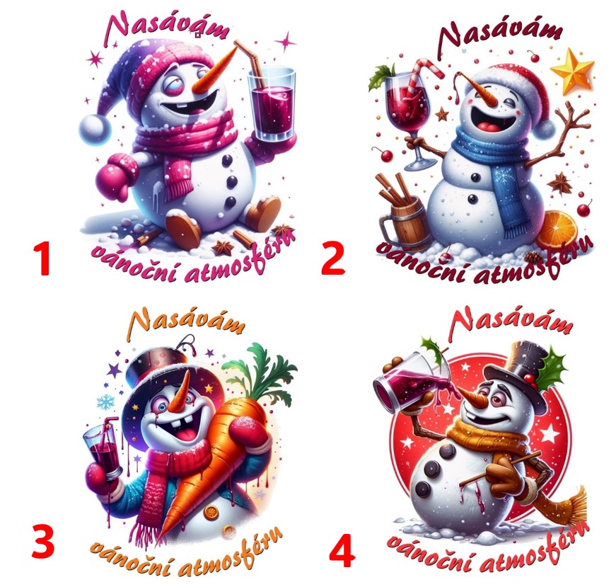 Vánoční sněhuláček - 4 motivy