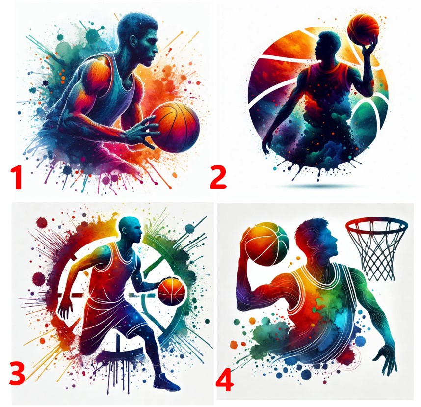 Basket muž - 4 motivy