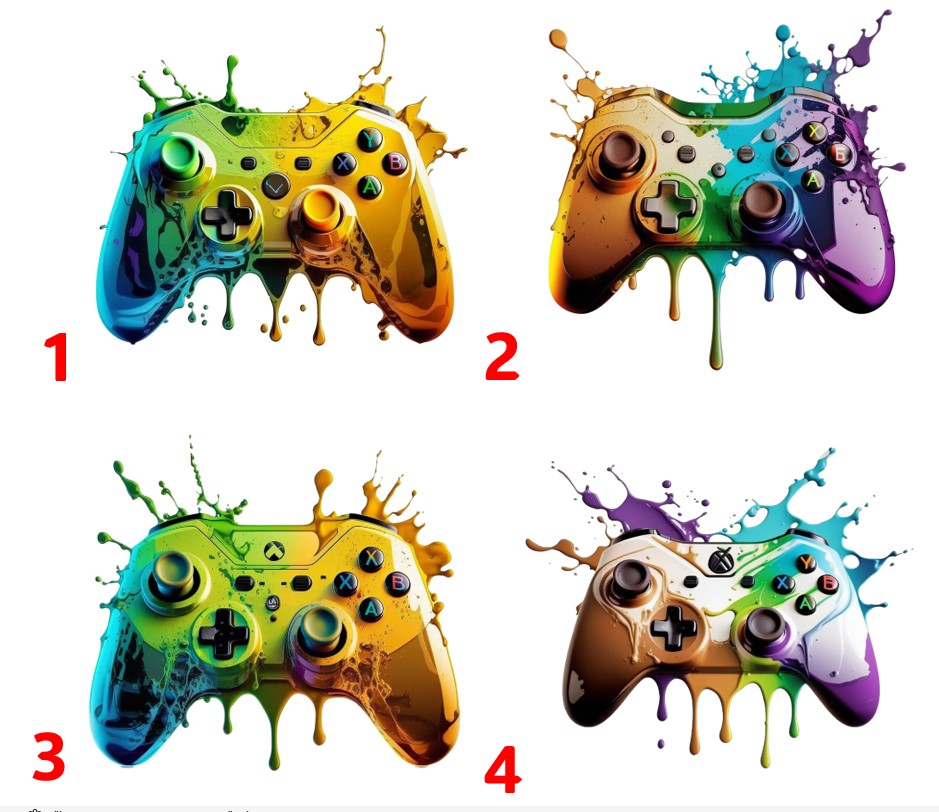 Gamer ovladače - 4 motivy