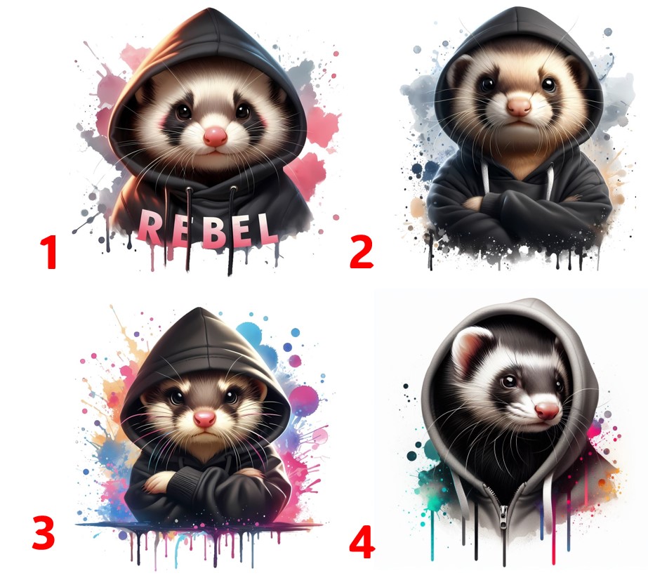 Fretka - rebel - 4 motivy