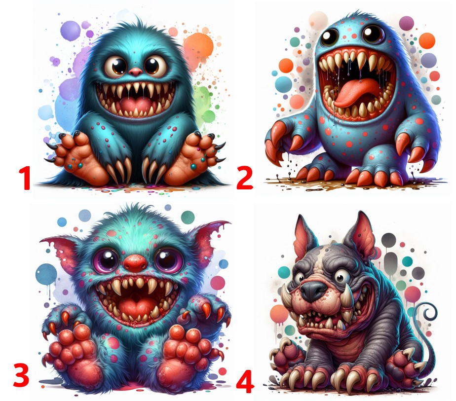 Dětské příšerky - 4 motivy