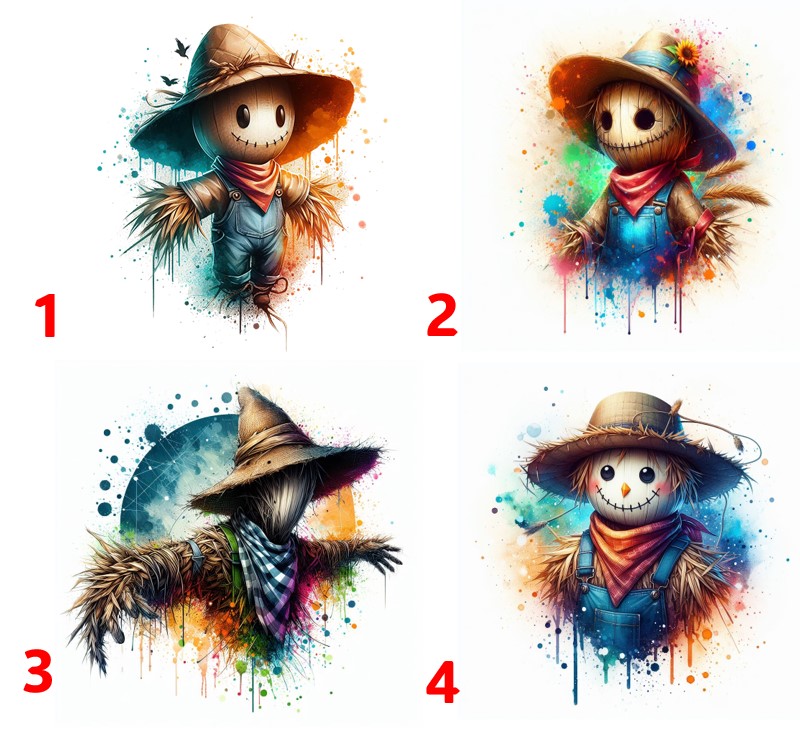 Strašák do zelí - 4 motivy