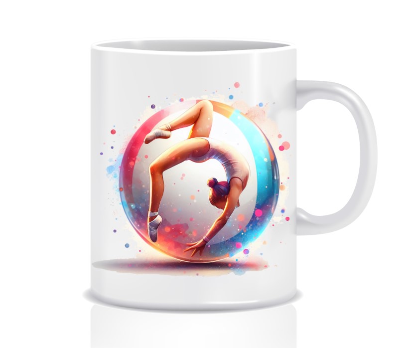 Keramický hrnek - gymnastka