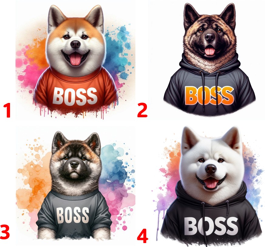 Akita Inu boss - 4 motivy