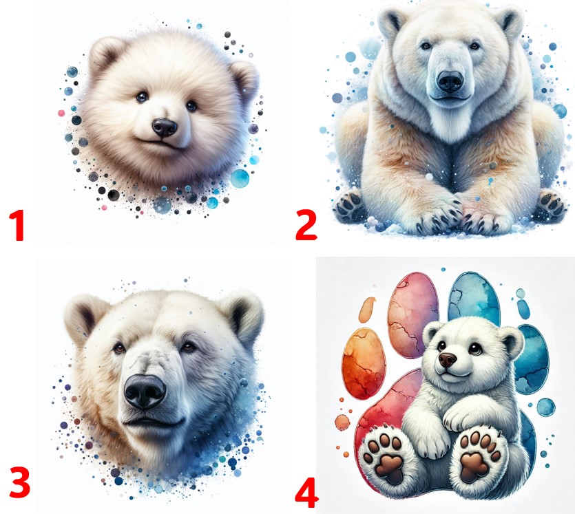 Medvěd lední - 4 motivy