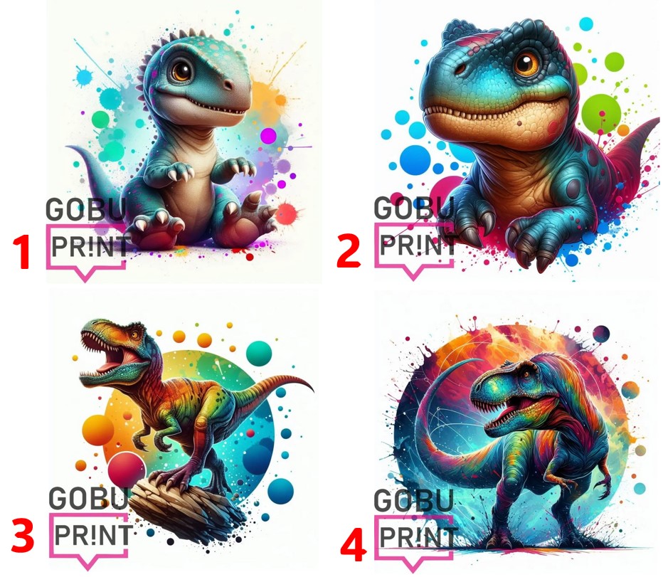 Dino Tyranosaurus Rex - 4 motivy