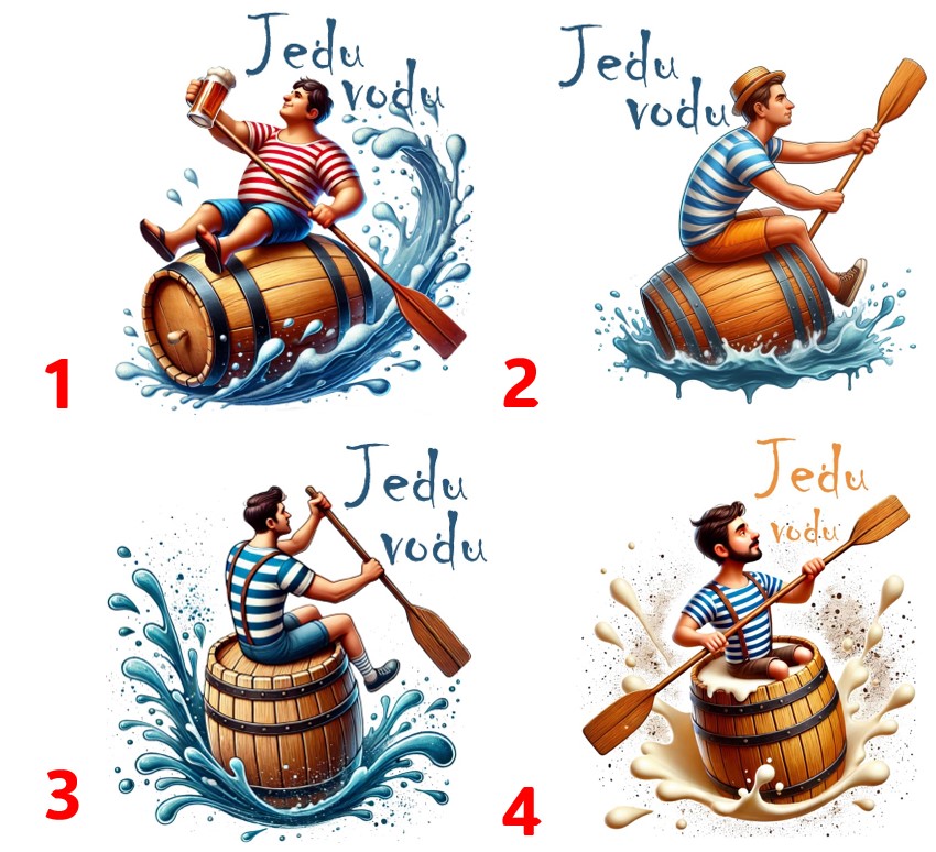 Vodáci - jedu vodu - 4 motivy