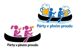 Párty v plném stylu - vodáci - 2 motivy