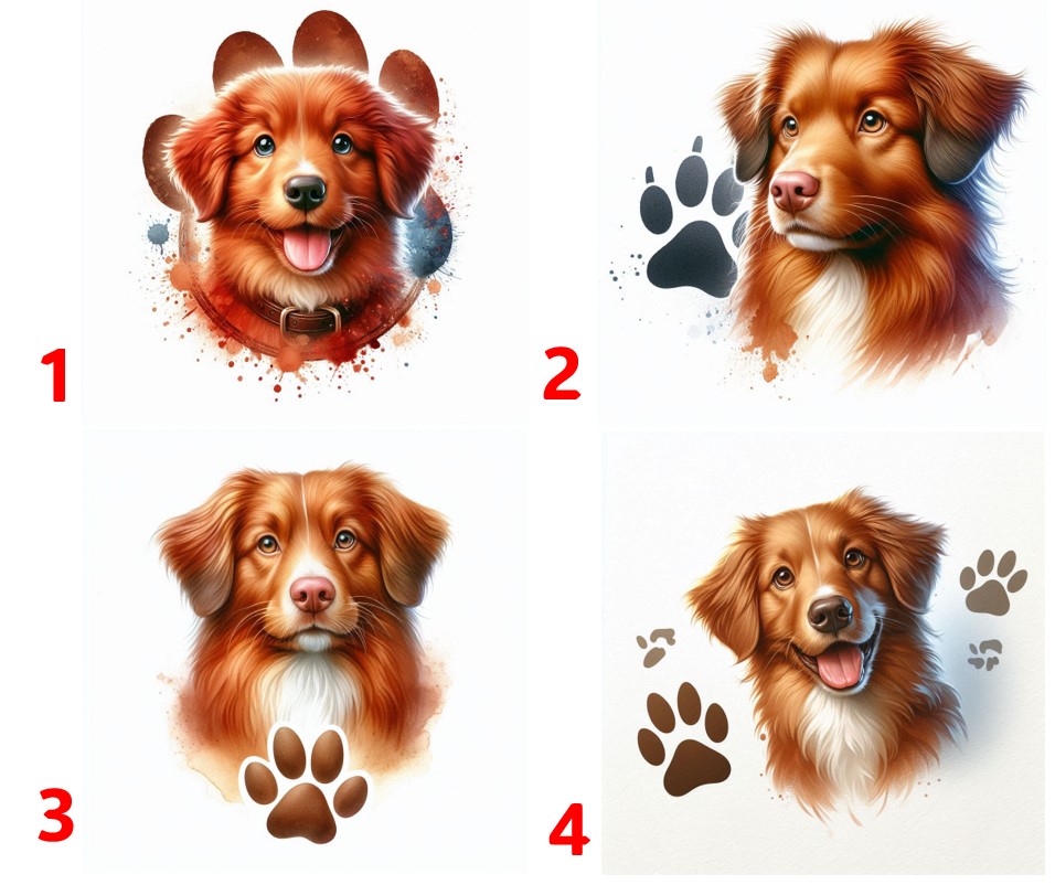 Kanadský retrívr cute - 4 motivy